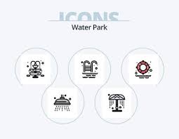 Water Park Line Filled Icon Pack 5 Icon