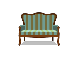 Vector Classic Sofa Icon Front View