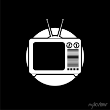 Old Tv Icon For Web Design Isolated On