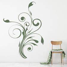 Plant Flower Swirl Wall Decal Sticker