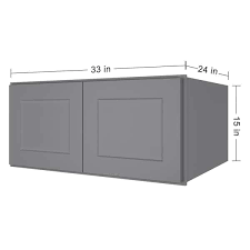 Homeibro Newport Unfinished Plywood Shaker Style Ready To Assemble Stock Wall Kitchen Cabinet 33 In X 24 In X 15 In