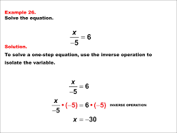 Student Tutorial One Step Equations