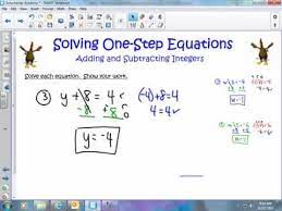 Solving One Step Equations Adding