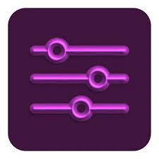 Line Neon Web Icon Purple Color Stock