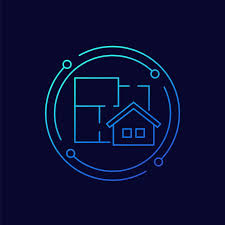 Home Plan Room Layout Icon Linear Design