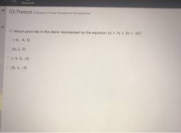 Pretest 03 System Of Linear Equations