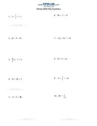 Worksheet Equations Solve Multi Step