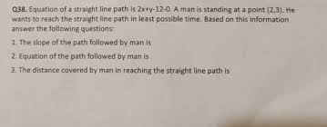 Q38 Equation Of A Straight Line Path