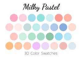 Milky Pastel Color Swatches Color