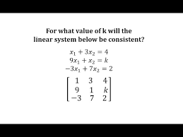 System Of Equations Consistent