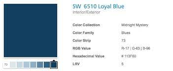 Sherwin Williams Loyal Blue Sw 6510 In