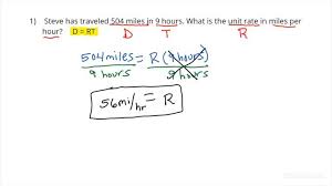 Solving A Distance Rate Time Problem