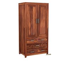 Buy Allan Sheesham Wood 2 Door Wardrobe