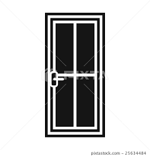 Glass Door Icon Simple Style Stock