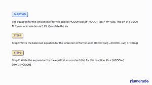 Hcooh Formic Acid In Water H Hcoo