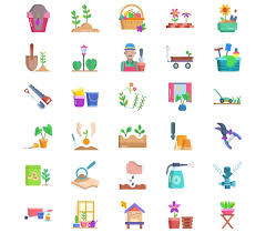 Farming Cultivation Of Plant Icon Set