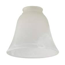 White Marble Glass Bell Shade For