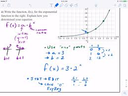 Writing Exponential Functions From A