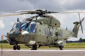 modern military green helicopter stock