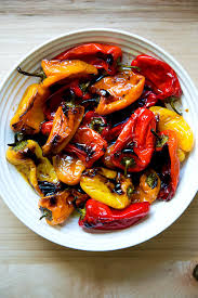 4 Ingredient Balsamic Roasted Peppers