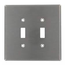 Leviton Stainless Steel 2 Gang Toggle