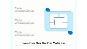 House Floor Plan Blue Print Vector Icon