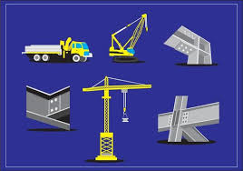 steel beam construction vector 104205