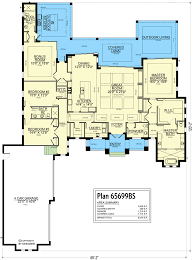 Transitional Florida Home Plan With 4