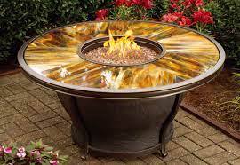 Moonlight Round Gas Firepit Table