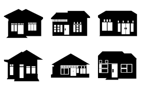 House Silhouette Icon Vector Design