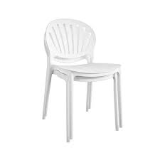 Cosco Outdoor Indoor Stacking Resin Chair With S Back 2 Pack White