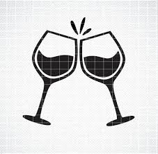 Wine Glasses Svg Clinking Wine Glasses