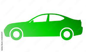 Car Symbol Icon Green Gradient 2d