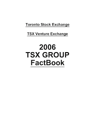 2006 Tsx Group Factbook