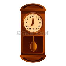 Home Pendulum Clock Icon Cartoon Style