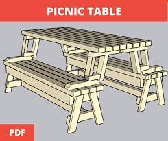 Diy Folding Picnic Table Bench Plans