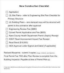 Construction Checklist Template 45