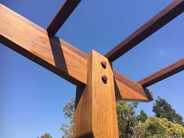 cantilever pergola spotted gum