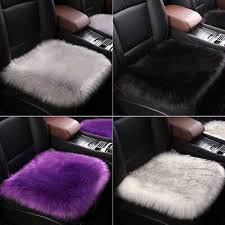 Car Faux Fur Seat Cover Plush Faux Wool