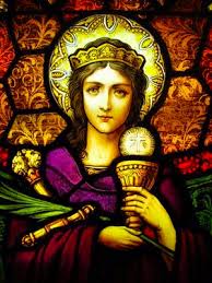 Stained Glass Angel Saint Barbara