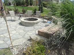 Fire Pit Landscaping Flagstone Patio