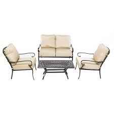 Alfresco Newbury Beige 4 Piece Metal