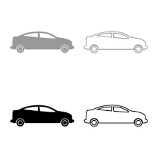 Grey Car Vector Art Icons And