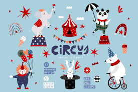 Circus Clipart Nursery Decor Graphic
