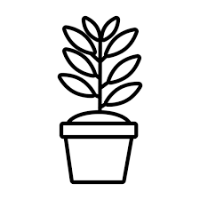 Isolated Plant Inside Pot Vector Design