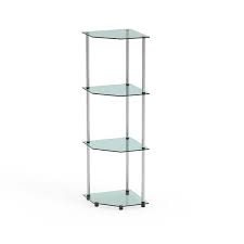 Glass Freestanding Bathroom Shelf