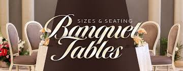 Banquet Table Size Seating Capacities