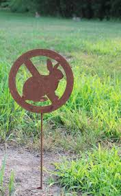 Rabbit Proof No Bunnies Metal Garden