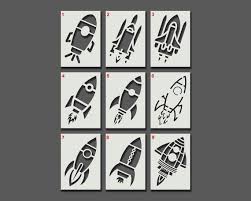 Space Rocket Stencils Reusable Stencils
