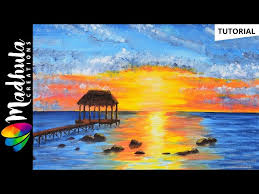 How To Paint A Sunset Over Water With